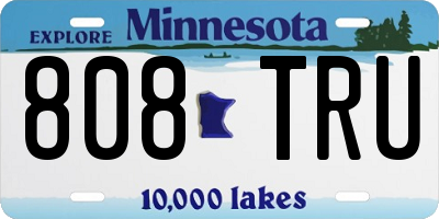 MN license plate 808TRU