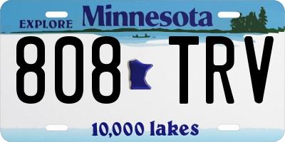 MN license plate 808TRV