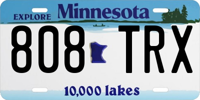 MN license plate 808TRX
