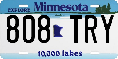 MN license plate 808TRY