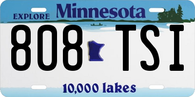MN license plate 808TSI