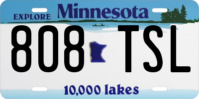 MN license plate 808TSL