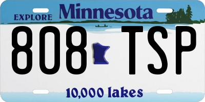 MN license plate 808TSP