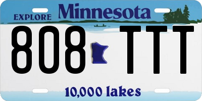 MN license plate 808TTT