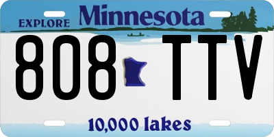 MN license plate 808TTV