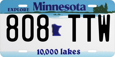 MN license plate 808TTW