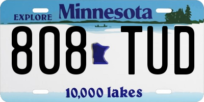 MN license plate 808TUD