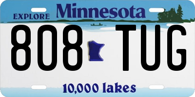 MN license plate 808TUG