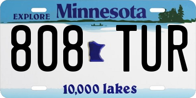 MN license plate 808TUR