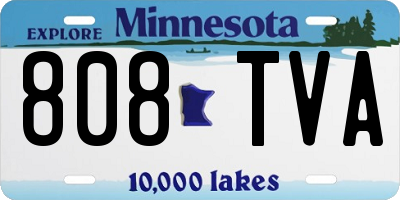 MN license plate 808TVA