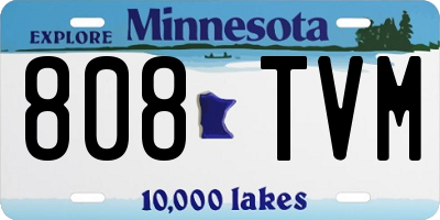 MN license plate 808TVM
