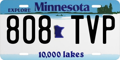 MN license plate 808TVP