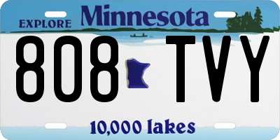 MN license plate 808TVY
