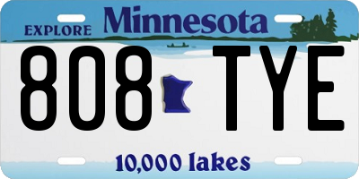 MN license plate 808TYE