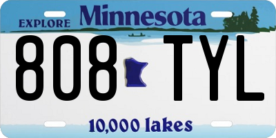 MN license plate 808TYL