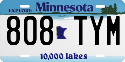 MN license plate 808TYM
