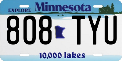 MN license plate 808TYU