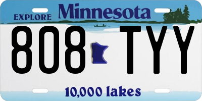 MN license plate 808TYY