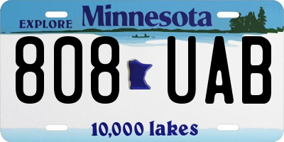 MN license plate 808UAB