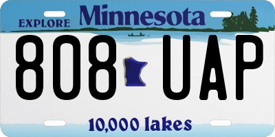 MN license plate 808UAP