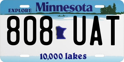 MN license plate 808UAT