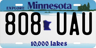 MN license plate 808UAU