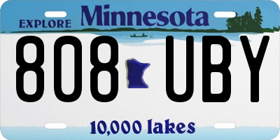MN license plate 808UBY