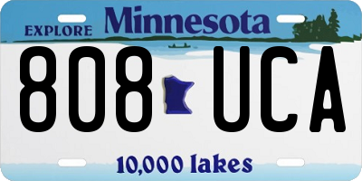 MN license plate 808UCA