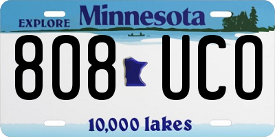 MN license plate 808UCO