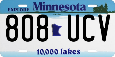 MN license plate 808UCV