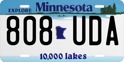 MN license plate 808UDA