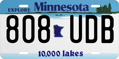 MN license plate 808UDB