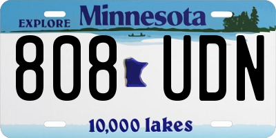 MN license plate 808UDN