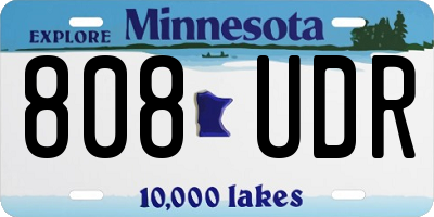 MN license plate 808UDR