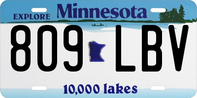 MN license plate 809LBV