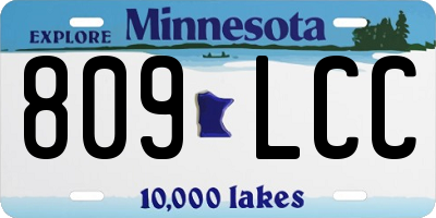 MN license plate 809LCC