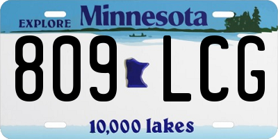 MN license plate 809LCG