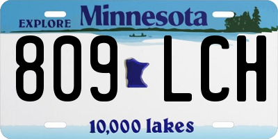 MN license plate 809LCH