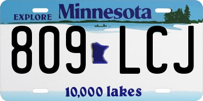 MN license plate 809LCJ