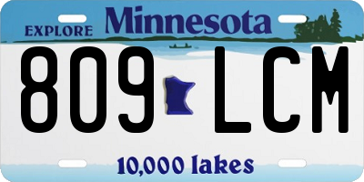 MN license plate 809LCM