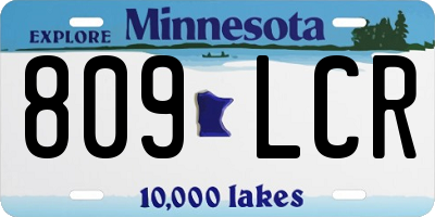 MN license plate 809LCR