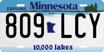 MN license plate 809LCY