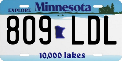 MN license plate 809LDL