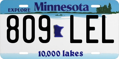 MN license plate 809LEL