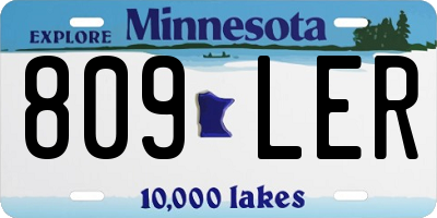 MN license plate 809LER