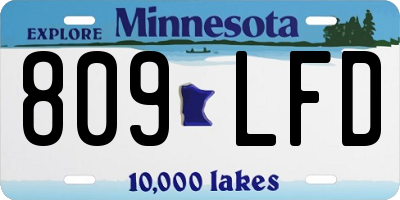 MN license plate 809LFD