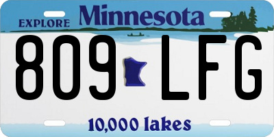 MN license plate 809LFG