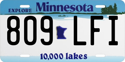 MN license plate 809LFI