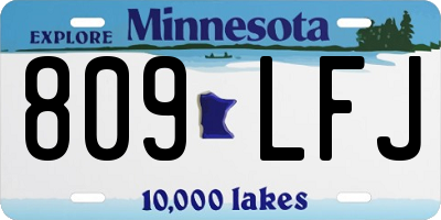 MN license plate 809LFJ