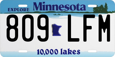 MN license plate 809LFM
